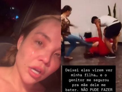 Influenciadora é agredida pela sogra enquanto ex a imobiliza (Foto: Instagram)